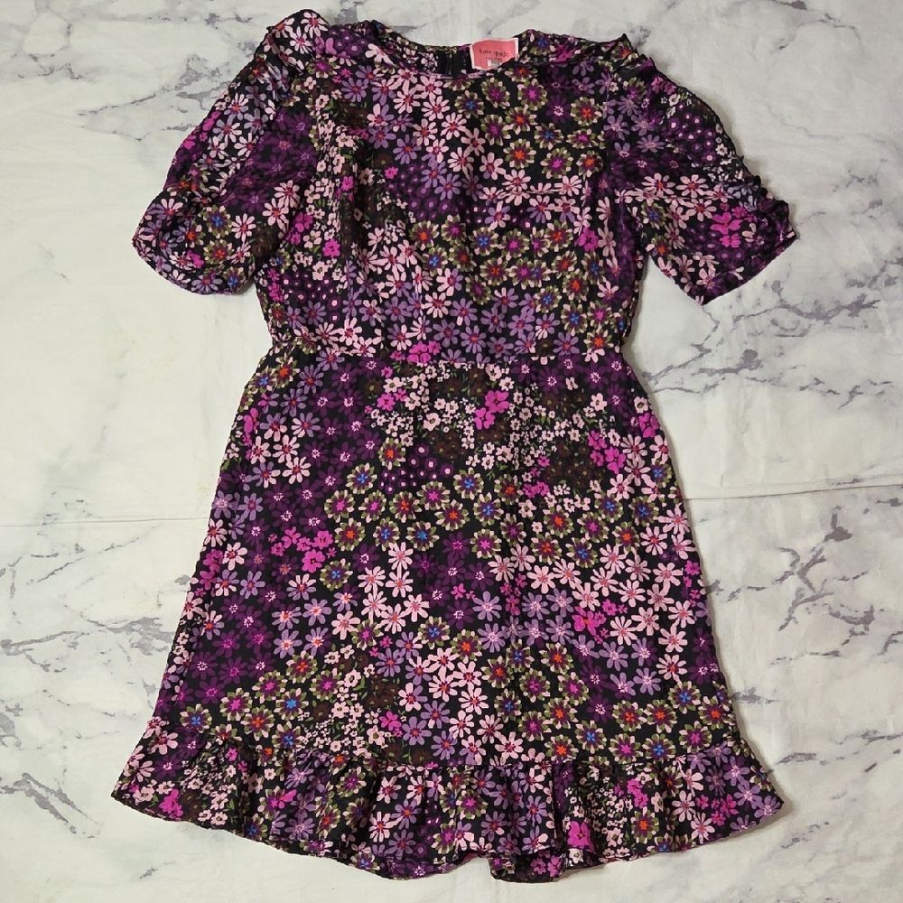 Kate Spade New York Pacific Petals Smoked Silk Blend Dress